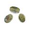 Perle brušeno steklo olive, 6x4mm o, olivna, 50 kom.