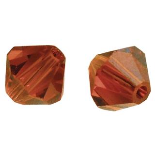 Swarovski brušeni kristali perle, rdečo oranžne, 6 mm, 12kom