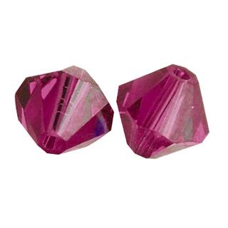 Swarovski brušeni kristali perle, fuksija, 6 mm o, 12 kom.
