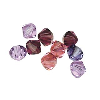 Swarovski brušeni kristali perle, lila toni, 4 mm o, 50 kom.