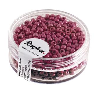 Perle metalic, okrogle, roza, 2,6 mm o, 17 g