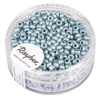 Perle metalic, okrogle, azurno modre, 2,6 mm o, 17 g