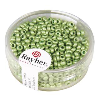 Perle metalic, okrogle, zelene, 2,6 mm o, 17 g