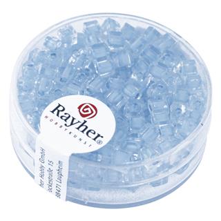Perle "Arktika", kocke, svetleče, sv.modre, 3,4 mm, 15 g