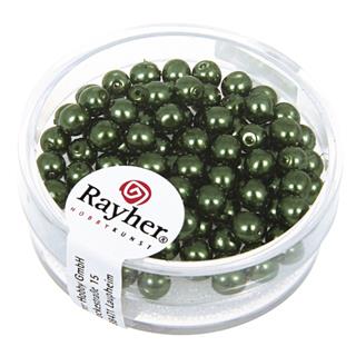 Perle steklene "Renaissance", smarag. zelena, o 4 mm, 85 kom