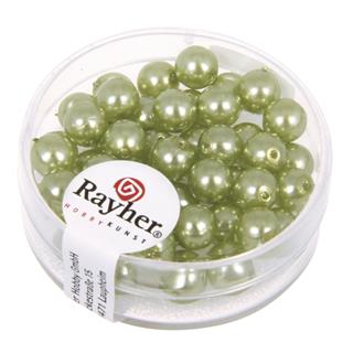 Perle steklene "Renaissance", žad zelena, o 4 mm, 85 kom.