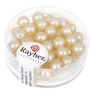 Perle steklene "Renaissance" , brez leska, bele, 6 mm, 45 ko