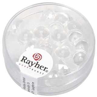 Perle steklene okrogle, snežno bele, 4x8 mm, 22 kom.