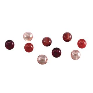 Perle steklene "Renaissance", pol transp., rdeče, 10mm,32kom