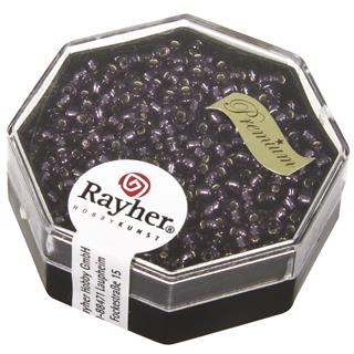 Perle Premium Miyuki, 2,2 mm o, vijolične, 12g, s srebrno sr