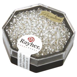 Perle Premium Miyuki, 2,2 mm o, kristalne, 12g, s srebrno sr