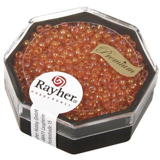 Perle Premium Miyuki, 2,2 mm o, oranžne, mavrično prosojne,