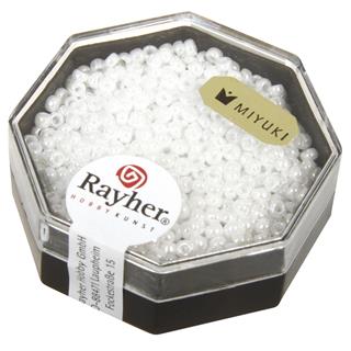 Perle Premium Miyuki, 2,2 mm o, alabaster bele, opak sijaj,
