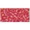 Perle Delica Miyuki, 2,2 mm o, sv.rdeče, prosojne, mavrične,