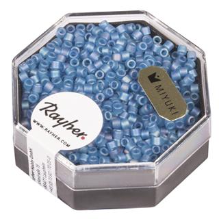 Perle Delica Miyuki, 2,2 mm o, azur.modre, prosojne, mavričn