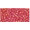 Perle Delica Miyuki, 1,6 mm o, mavrične , rdeče, 6g, prosoj