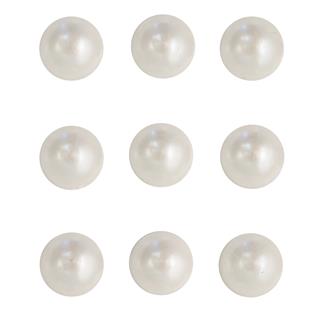 Perle polovične, plastične, samolepilne, bele, o 3 mm, 120 k