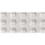 Perle polovične, plastične, samolepilne, bele, o 3 mm, 120 k