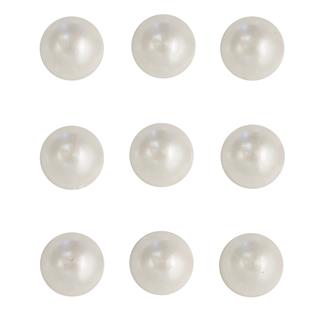 Perle polovične, plastične, samolepilne, bele, o 5 mm, 80 ko