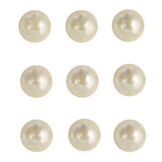 Perle polovične, plastične, samolepilne,krem, o 5 mm, 80 kom