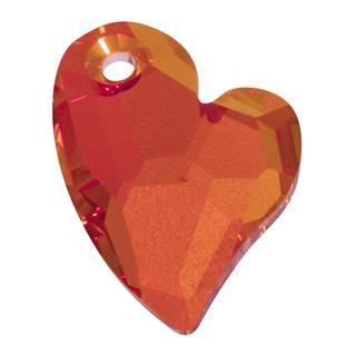 Swarovski kristal obesek, oranžen, 17mm, "Devoted 2 U Heart"
