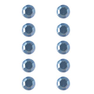 Kristali, samolepilni, sv.modri, 5 mm, 80 kom.
