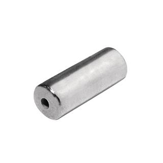 Perla metallic roller, srebrna, 25x10 mm, posamez.