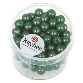 Perle voščene, 6 mm o, zelene, 135 kom.
