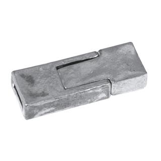 Magnetna zaponka za zapestnico, oxidi. srebr., 6 mm, bn