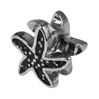 Delček za nakit "starfish",12mm,oxidi.srebro,luknja 4mm,1kos