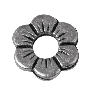 Delček za nakit "cvet", 12mm o,oxidi.srebro,luknja 4mm,1kos