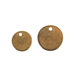 Kovinski obeski Discs za nakit, zlati, 8mm in 10mm, set 6