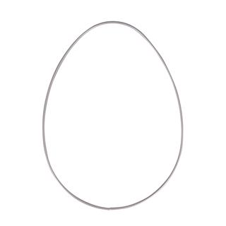 Kovinski obroč Jajce, 25 cm, srebrn, 18,5x25 cm