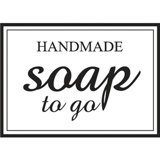 Štampiljka "Handmade - soap to go", 3x4cm