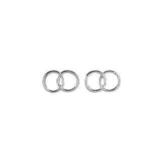 Voščeni motiv: poročna prstana, 2,5 cm o, srebrna, 2 para
