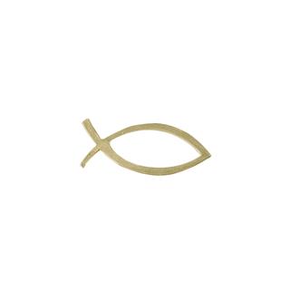 Voščeni motiv: Riba, krščanski simbol, 5x2 cm, zlata, 1 kom.