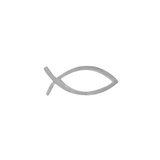 Voščeni motiv: Riba, krščanski simbol, 5x2 cm, srebrna, 1 ko