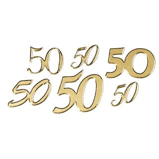 Nalepke "50", zlata, 10x24,5 cm