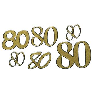 Nalepke "80", zlata, 10x24,5 cm