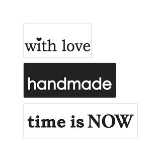 Odtisi za kalup "...love","handmade","time...", 30x15mm, 40x