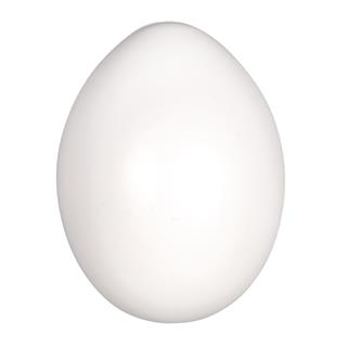 Plastično jajce, 10 cm, belo, 1 kos