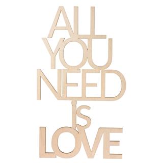 Lesen napis "All you need is love" 12.4x21.8x0.4cm,