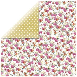 Scrapbooking papir Pink Protea, 30.5x30.5cm, 150g/m2