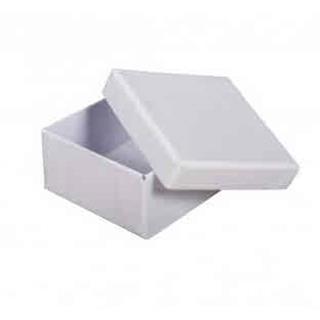 Škatle iz papirne mase bele, 6x6x3cm, kvadratne, set 4