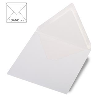 Kuverta kvadratna perl 16x16cm, biserno bela