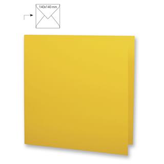 Vizitka kvadratna dvoj. 135x135mm,rumena
