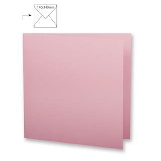 Vizitka kvadratna dvoj. 135x135mm, roza