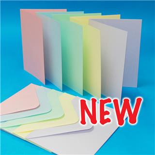Kuverte+Vizitke, Set 40, 12,7 X 17,7cm, Pastelne barve
