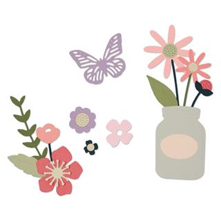 Sizzix Thinlits, Garden Florals, 17-delni set