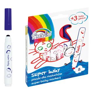 Flomastri SUPER BABY, set 8, 2 - 2,5 mm